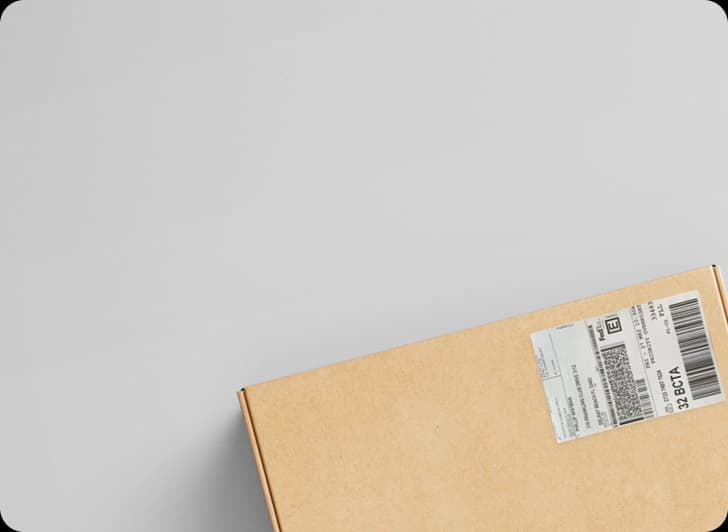 Ein Beispiel für die diskrete Versandverpackung, in der Ihre Lieferung ankommt