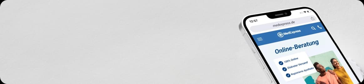 Medizinischer Fragebogen auf einem Handybildschirm