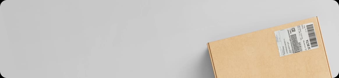 Ein Beispiel für die diskrete Versandverpackung, in der Ihre Lieferung ankommt